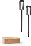 Philips 8 Packs Solar Pathway Lights Outdoor, Glass Metal Led Garden Landscape. Fixed Price $60.02.