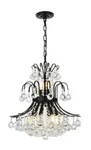Chandelier Crystal Living Dining Room Kitchen Foyer Black 10 Light Fixture 23". Fixed Price $493.06.