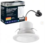 Commercial Electric 4" Led Color Changing Recessed Light Trim Customize 30. Fixed Price $23.23.