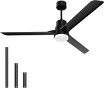 37 Alescu Ceiling Fans W/ Lights & Remote, 52 Black Indoor/outdoor. Fixed Price $814.00.