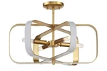 Minka Laveryaureum 4-LIGHT 20-IN Matte White With Honey Gold Semi-flush Mount. Fixed Price $279.99.