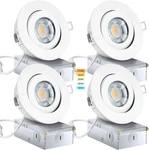 Knlnny Ware Gimbal Recessed Lighting 4 Inch Pack, Ajustable Eyeball. Fixed Price $76.79.