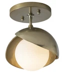 Hubbardton Forge Brooklyn 1-LIGHT Double Shade Semi-flush Modern Brass Finish. Fixed Price $450.00.