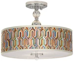 Modern Ceiling Light Semi Flush Mount Fixture Synthesis Giclee 16" For Bedroom. Fixed Price $274.99.