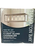 Hampton Bay Boswell 34 In. 5-LIGHT Brushed Nickel Linear Chandelier. Fixed Price $99.99.