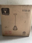 Hukoro 1-LIGHT Matte Black Mini Pendant With Steel Cage Shade NEWF51111-A. Fixed Price $14.96.