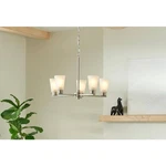 Kichler Stamos 24" 5-LIGHT Chandelier Brushed Nickel Satin Etched Glass. Fixed Price $62.99.