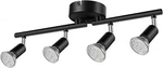 Globe Electric Pratt 30 In. 4-LIGHT Matte Black Track Lighting Open Box. Fixed Price $32.65.