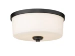 Bellevue ZCF37100 Paula Light 14"W Flush Mount Drum Ceiling - Black. Fixed Price $108.00.