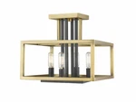 Z-lite 456SF-OBR-BRZ 4-LIGHT Semi Flush Square Ceiling Fixture Brass/bronze. Fixed Price $248.99.