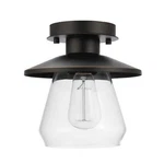 Hampton Bay Northmoore 1-LIGHT Oil Rubbed Bronze Glass Vintage Semi-flush Mount. Fixed Price $24.99.