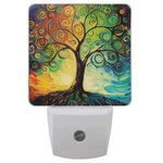 Vdsrup Rainbow Tree Of Life Night Light Set 2 Oil Painting Art Plug-in Led.... Fixed Price $39.99.