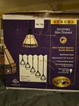 Hampton Bay Sonoma Adjustable Mini Pendant Stained Glass Hanging Lamp. Fixed Price $17.95.