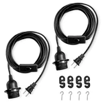 Pendant Light Cord - 15 Feet Hanging Bulb With Plug 2 Pack Lamp. Fixed Price $25.19.