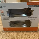 Commercial Electric 13" 2-LIGHT Brushed Nickel Flushmount / Frosted Glass Pack. Fixed Price $40.00.
