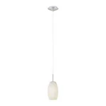 Eglo Batista 4.75 In. X 59 1-LIGHT Matte Nickel Pendant W/ Glass Shade. Fixed Price $24.95.