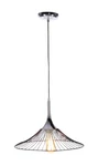 Deco 79 Iron Cone-shaped Pendant Lamp With Bulb, Silver. Fixed Price $26.17.