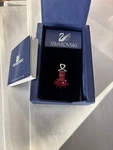 Swarovski Red Crystal Pendant Silver Necklace Gift Box Elegant Jewelry Accessory. Fixed Price $61.75.
