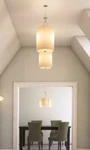 Progress Ashbury Collection 3-LIGHT Foyer Pendant, Silver Ridge P3932-134. Fixed Price $189.95.