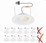 Globe Electric 10-PACK 5/6" Adjustable Cct Dimmable Led Retrofit Recessed Light. Fixed Price $40.00.