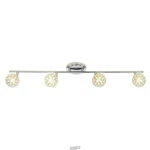 Hampton BAY-4-LIGHT Chrome Fixed Track Lighting Kit Bar Crystal Ball. Fixed Price $46.79.