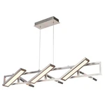 Abra Lighting 6LT Rectangular Pendant, Nickel 10111PN-BN-HELIX. Fixed Price $582.00.