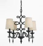 Rubbed Bronze Mini Chandelier Af Lighting 8601-4H. Fixed Price $64.99.