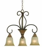Hampton Bay Chester 3-LIGHT Aruba Teak Finish Chandelier Glass Shades 949602. Fixed Price $53.89.
