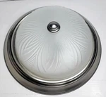 Trans Globe Frosted Leaf 13.5" Flush Mount In Nickel 58801 Bn. Fixed Price $65.00.