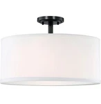 Doraimi Lighting 18" Fabric Drum Shade Semi Flush Mount Ceiling. Fixed Price $114.00.