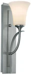 Feiss Powder Room "barrington" Sconce (brushed Steel With Etched Opal Glass). Fixed Price $92.00.