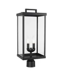 Outdoor Post Light Fixture 21 Modern Black Exterior Lantern Clear Glass. Fixed Price $49.99.