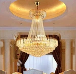 23.6" Luxury Crystal Chandelier Empire Style Gold Pendant Fixtre Lighting Lamps. Fixed Price $207.75.