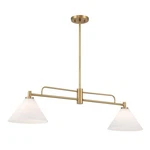 Savoy House M100136NB Meridian Transitional White Opal Glass Chandelier, 2-LIGHT. Fixed Price $237.71.