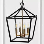 Jonathan Y Pagoda 12IN 4-BULB Rubbed Bronze/brass Gold Lantern Metal Led Pendant. Fixed Price $44.99.