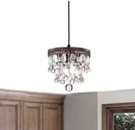 Warehouse Of Tiffany Crystal Chandelier Bronze Finish Round Shade IMP89H/1AC. Fixed Price $119.96.