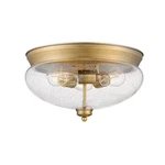 Z-lite Amon Light Flush Mount, Heritage Brass/seedy 722F3-HBR. Fixed Price $104.99.