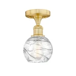 Innovations Lighting 616-1F-9-6 Athens Deco Swirl Semi-flush Satin Gold /. Fixed Price $132.00.