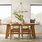 Threshold Studio Mcgee 6 Light Wheel Chandelier Brushed Brass Gold. Fixed Price $124.56.