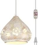 Ylong-zs Boho Hanging Lamp Pug In,white Plug Pendant Light 16 YL25-WHITE. Fixed Price $57.05.