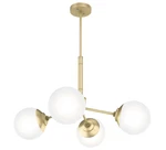 Modern Brass Four Light Chandelier From The Hepburn Collection. Fixed Price $359.99.