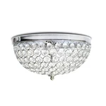 Elegant Designs FM1000-CHR Elipse Crystal 13 Inch Modern Metal 2 Light Bowl S.... Fixed Price $109.06.