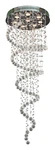 Chandelier Spiral Rain Drop K9 Crystal Dining Room Foyer 8 Light Fixture 56". Fixed Price $1801.46.