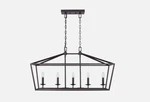 Home Decorators Weyburn 36 In. 5-LIGHT Bronze Farmhouse Linear Chandelier. Fixed Price $239.99.