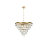 Elegant Lighting Josephine 13LT 27.5" Chandelier, Satin Gold/clear - 1060D27SG. Fixed Price $1012.00.
