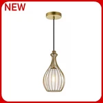 Living District Miya 7" Wide 1-LIGHT Teardrop Cage Pendant R19. Fixed Price $29.99.