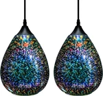 Yisuro Modern 3D Pendant Lights Kitchen Island 2 Pack, Farmhouse Colorful Glass. Fixed Price $182.63.
