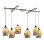 Elk Avalon 6-LIGHT H-bar Nickel Pendant Multi Crackle 73021-6. Fixed Price $391.50.