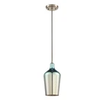 Craftmade Light Mini Pendant, Brushed Polished Nickel W/burst - P720BNK1. Fixed Price $132.40.