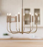 Raya 9-LIGHT Gold Chandelier Candelabra Style Modern Elegant Dining Fixture. Fixed Price $129.95.
